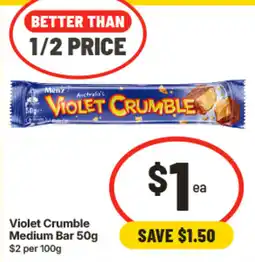 IGA Menz Violet Crumble offer