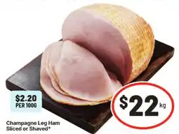 IGA Champagne Leg Ham offer