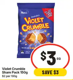 IGA Menz Violet Crumble offer
