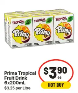IGA Prima Tropical Fruit Drink offer
