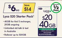 Woolworths Lyca $20 Starter Pack offer