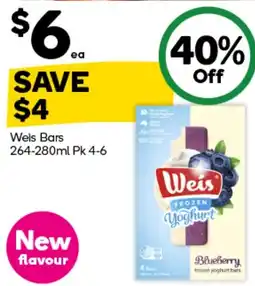 Woolworths Weis Frozen Yoghurt Blueberry offer