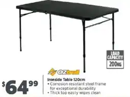 Anaconda Oztrail Ironside Table 120cm offer