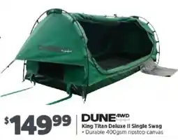 Anaconda Dune4wd King Titan Deluxe II Single Swag offer