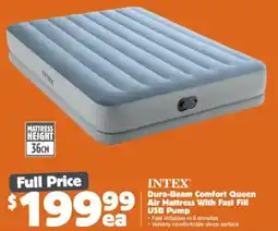 Anaconda Intex Dura-Beam Comfort Queen Air Mattress With Fast Fill USB Pump offer
