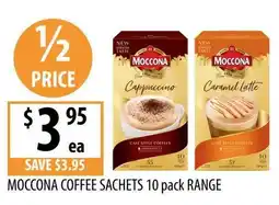 Supabarn Moccona Coffee Sachets 10 pack Range offer