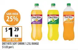 Supabarn Diet Rite Soft Drink offer