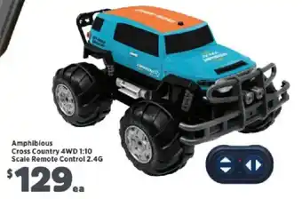 Amphibious Cross Country 4WD 1:10 Scale Remote Control 2.4G