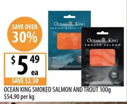 Supabarn Ocean King Smoked Salmon and Trout offer