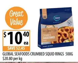 Supabarn Global Seafoods Crumbed Squid Rings offer