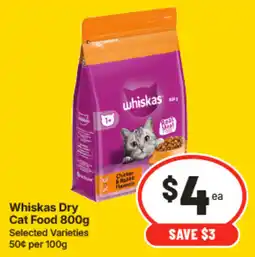 IGA Whiskas Dry Cat Food offer