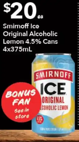 Ritchies Smirnoff Ice Original Alcoholic Lemon offer