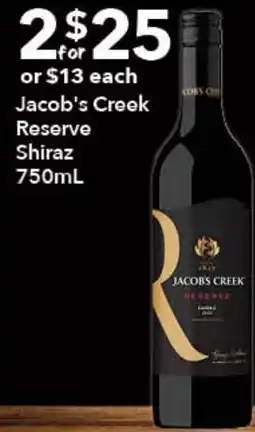 Ritchies Jacob's Creek Reserve Shiraz offer