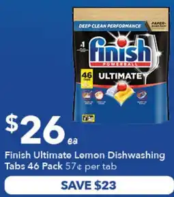 Ritchies Finish Ultimate Lemon Dishwashing Tabs offer