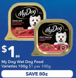 Ritchies My Dog Wet Dog Food Varieties offer