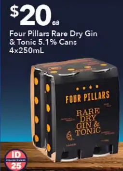 Ritchies Four Pillars Rare Dry Gin & Tonic offer