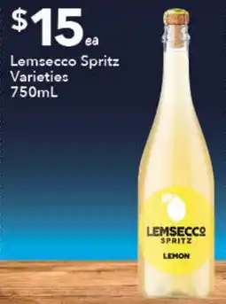 Ritchies Lemsecco Spritz Varieties offer