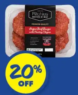 Ritchies Ritchies Angus Beef Burger with Parsley & Thyme offer