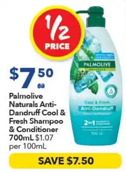 Ritchies Palmolive Naturals Anti-Dandruff Cool & Fresh Shampoo & Conditioner offer