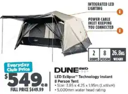 Anaconda Dune 4WD LED Eclipse Technology Instant 8 Person Tent offer