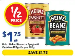 Ritchies Heinz Baked Beans or Spaghetti Varieties offer