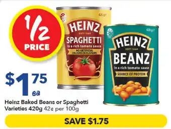 Heinz Baked Beans or Spaghetti Varieties