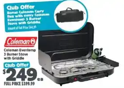 Anaconda Coleman Eventemp 3 Burner Stove with Griddle offer