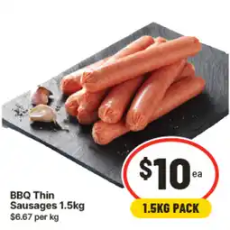 IGA BBQ Thin Sausages offer