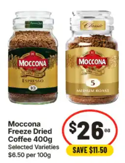 IGA Moccona Freeze Dried Coffee Selected Varieties offer