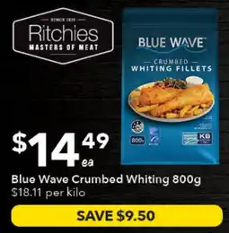 Ritchies Blue Wave Crumbed Whiting offer