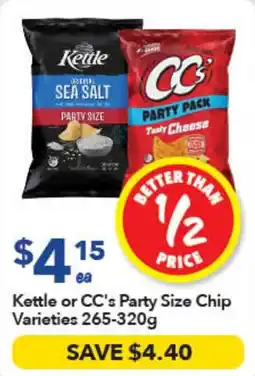 Ritchies Kettle or CC's Party Size Chip Varieties offer