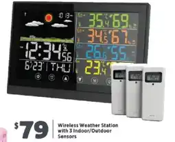 Anaconda Wireless Weather Station with 3 Indoor/Outdoor Sensors offer