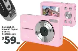 Anaconda Compact 4K Ultra HD Digital Camera Rechargeable offer