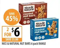 Supabarn Nice & Natural roasted nut bars offer