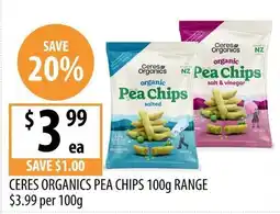 Supabarn Ceres Organics Pea Chips offer