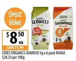 Supabarn Ceres Organics Seaweed offer