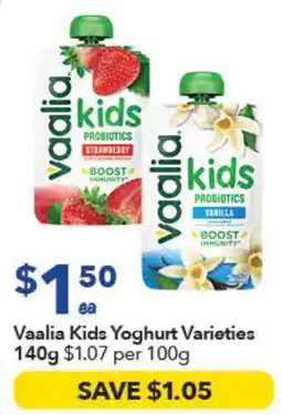 Ritchies Vaalia Kids Yoghurt Varieties offer