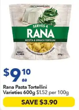 Ritchies Rana Pasta Tortellini Varieties offer