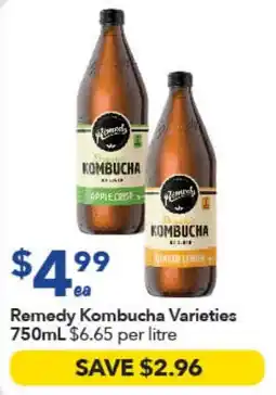 Ritchies Remedy Kombucha Varieties offer