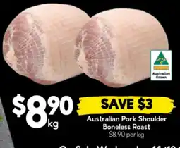 Drakes Australian Pork Shoulder Boneless Roast offer