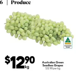 Drakes Australian Green Seedless Grapes offer