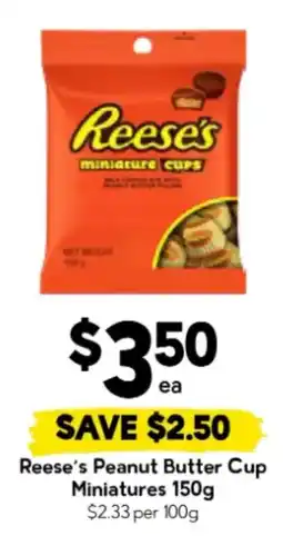 Drakes Reese's Peanut Butter Cup Miniatures offer