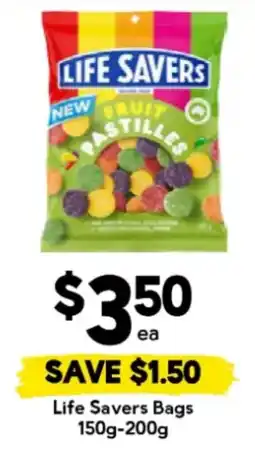 Drakes Life Savers Fruit Pastilles offer