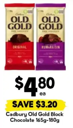 Drakes Cadbury Old Gold Block Chocolate offer