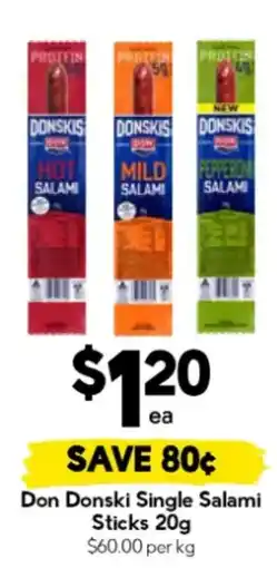 Drakes Don Donski Single Salami Sticks offer