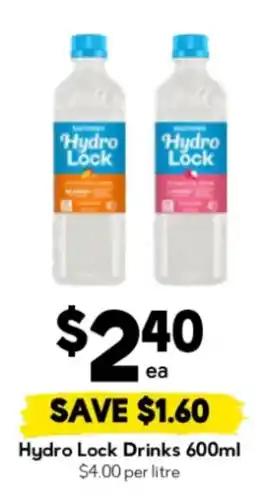 Drakes Hydro Lock Drinks offer
