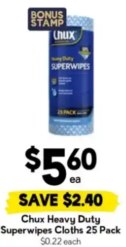 Drakes Chux Heavy Duty Superwipes Cloths offer