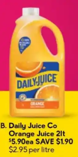Drakes Daily Juice Co Orange Juice offer