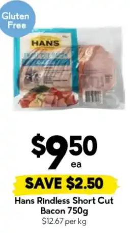 Drakes Hans Rindless Short Cut Bacon offer