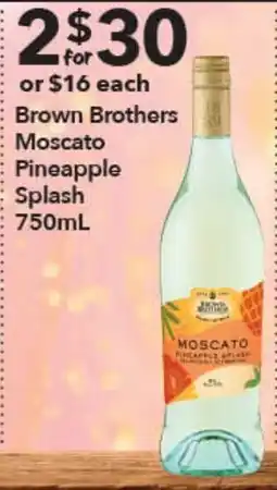 Ritchies Brown Brothers Moscato Pineapple Splash offer